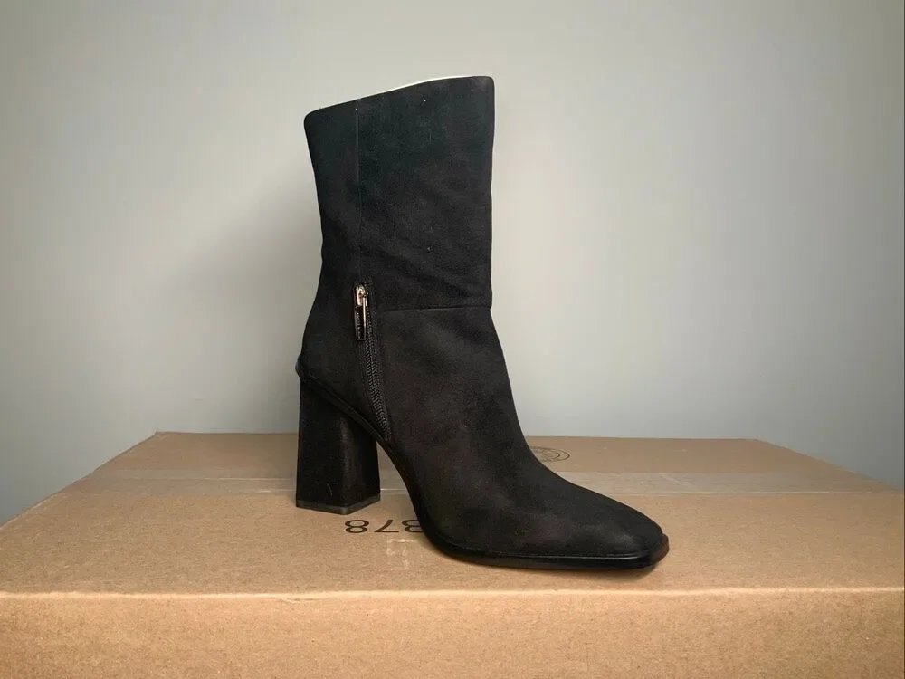 Vince Camuto Black High Suede Booties - Dantania Women’s Size 8M